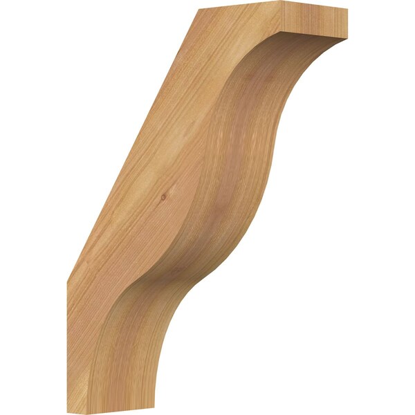 Ekena Millwork 3 1/2"W x 10"D x 14"H Funston Smooth Knee Brace, Western Red Cedar BRC04X10X14FST00SWR - main